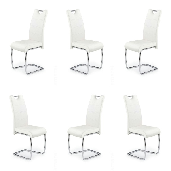 Sześć krzeseł białych - 0114