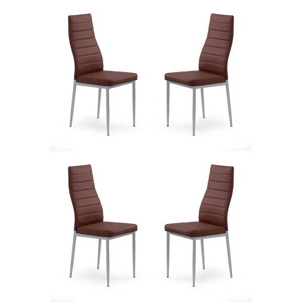 Cztery krzesła ciemno brązowe - 2021