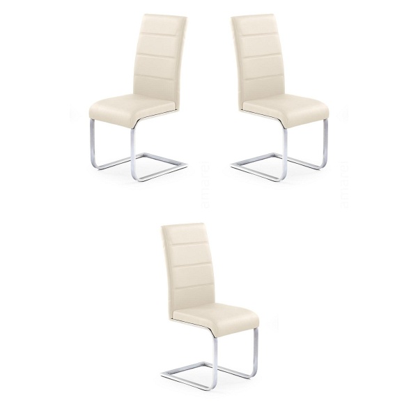 Trzy krzesła ciemny krem - 1221