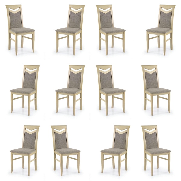 Dwanaście krzeseł tapicerowanych - 3802