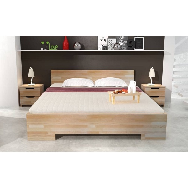 Łóżko drewniane bukowe ze skrzynią na pościel SPECTRUM Maxi & Long ST 120x220cm - Skandica