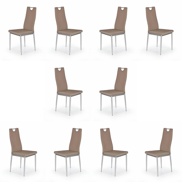 Dziesięć krzeseł cappucino - 2675