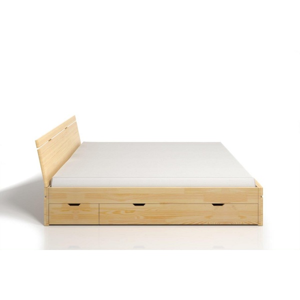 Łóżko drewniane sosnowe z 4 szufladami Sparta Maxi & Dr - Skandica