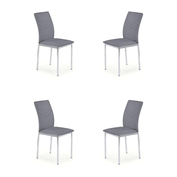 Cztery krzesła popielate - 2980