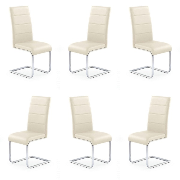 Sześć krzeseł ciemny krem - 1221