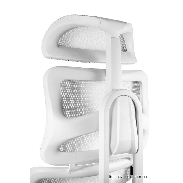 Fotel Ergotech biały / podstawa biała - Unique