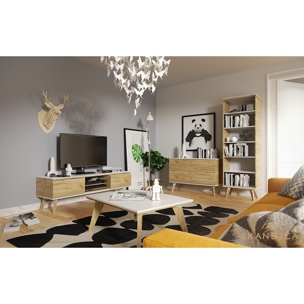 Szafka Rtv Jorgen złoty dąb