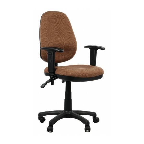 Fotel biurowy Zipper brązowy - SitPlus