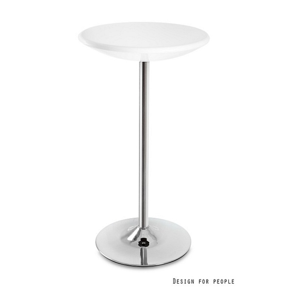 Stolik barowy Round biały - Unique