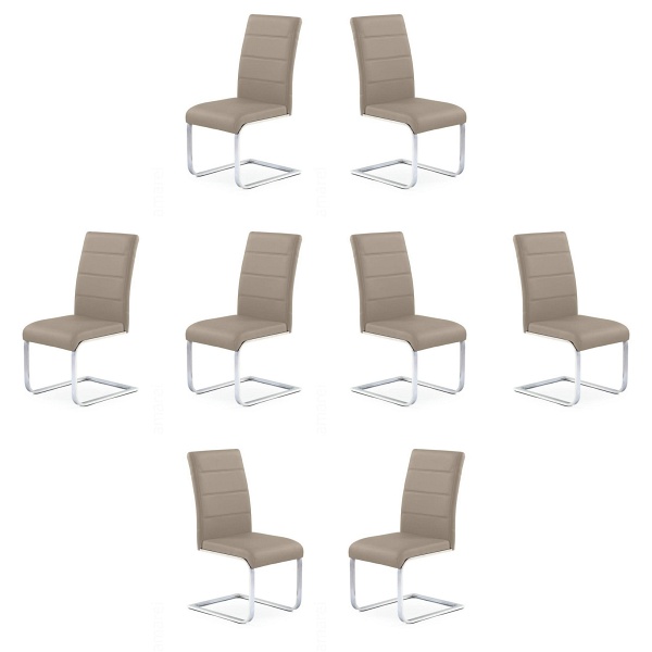 Osiem krzeseł cappucino - 1098