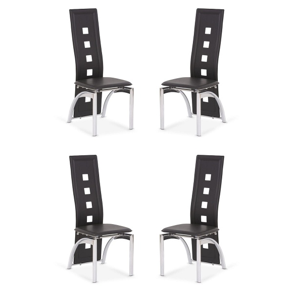 Cztery krzesła czarne - 3530