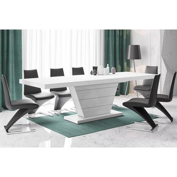 Stół Vega biały Mat + biały Połysk - Hubertus Meble