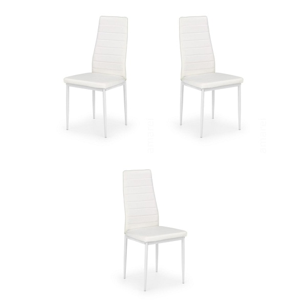Trzy krzesła białe - 6194