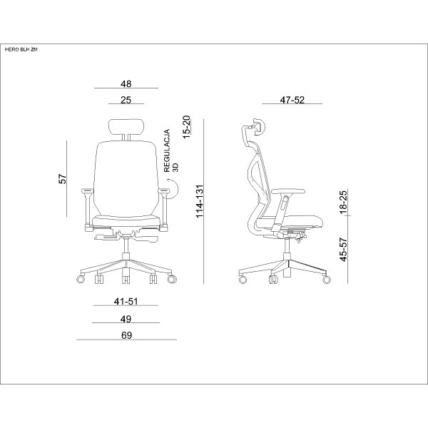 Fotel Hero - biały BLH-8 NWH-8 - Unique