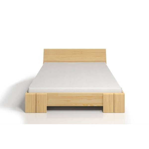 Łóżko drewniane sosnowe ze skrzynią na pościel Vestre Maxi &  ST - Skandica