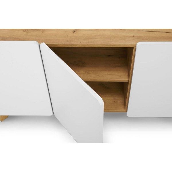 Komoda Lett LT01 Biel + Złoty Dąb