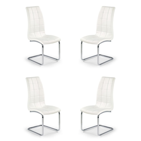 Cztery krzesła białe - 6545