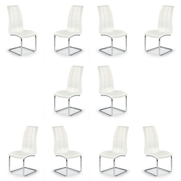 Dziesięć krzeseł białych - 6545