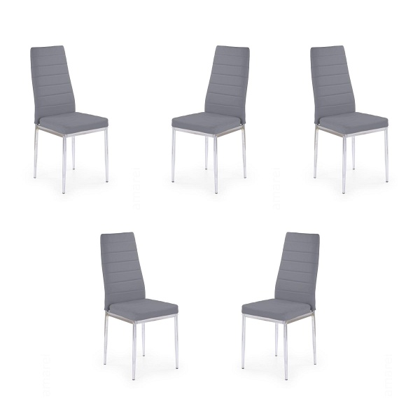 Pięć krzeseł popielatych - 6926