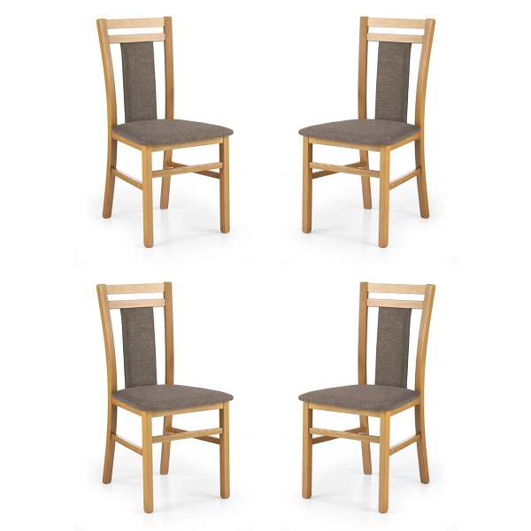 Cztery krzesła tapicerowane olcha  - 5073