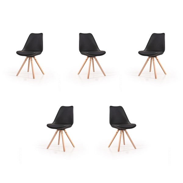 Pięć krzeseł czarnych - 8289