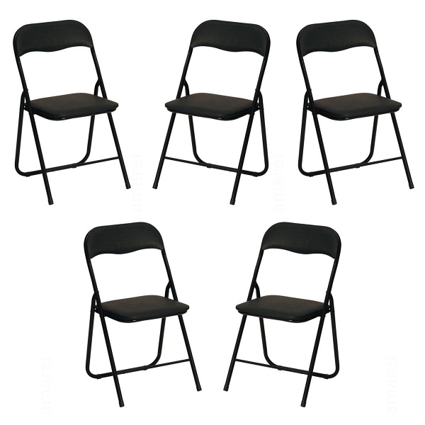 Pięć krzeseł czarnych - 7616
