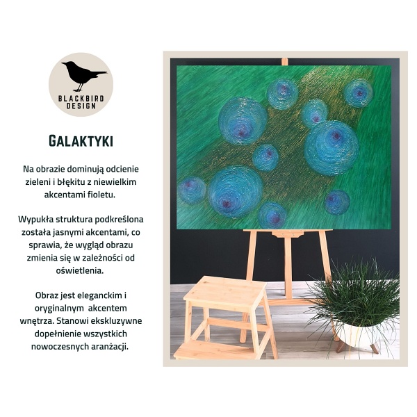 Galaktyki obraz 90x120 Blackbird Design