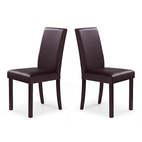 Dwa krzesła ciemny orzech / ciemny brąz - 5198