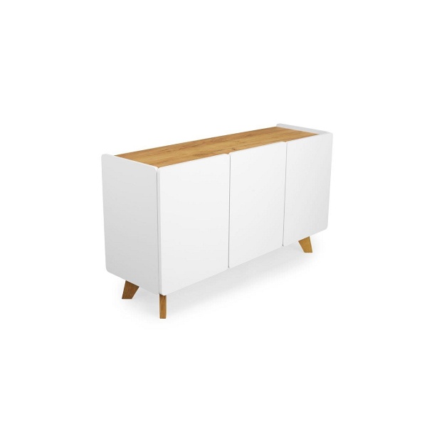 Komoda Lett LT01 Biel + Złoty Dąb