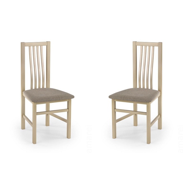 Dwa krzesła tapicerowane dąb sonoma  - 1289