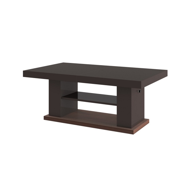 Ława Matera 2 blat/noga: czarny połysk + podstawa: szary - Hubertus Mebl