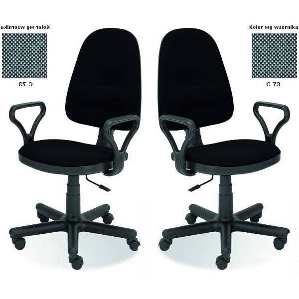 Dwa krzesła biurowe  szare - 6732