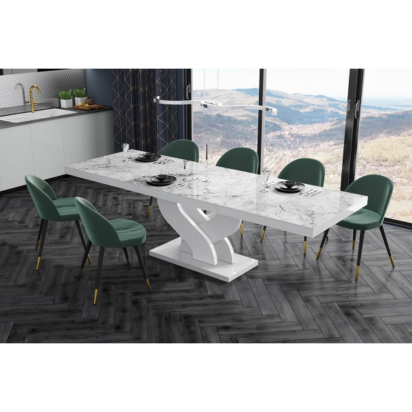 Stół Bella rozkładany marmu - Hubertus Meble