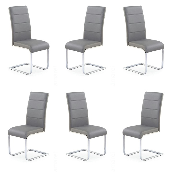 Sześć krzeseł popielatych - 1104