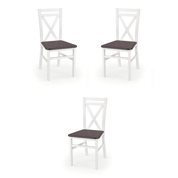 Trzy krzesła białe olcha - 1258