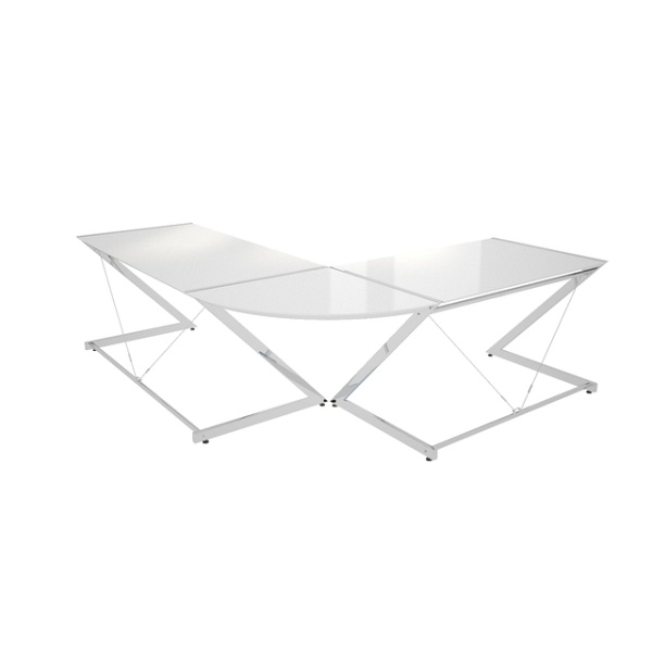 Biurko Z-Line - Chrom - Main Desk White - Unique
