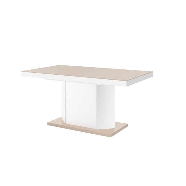 Stół Amigo cappuccino połysk 160 cm rozkładany - Meble Hubertus