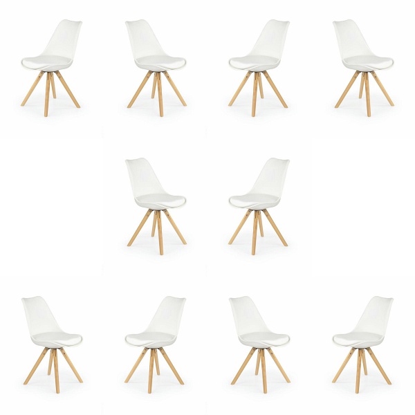 Dziesięć krzeseł białych - 8210