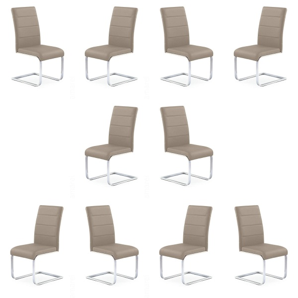 Dziesięć krzeseł cappucino - 1098