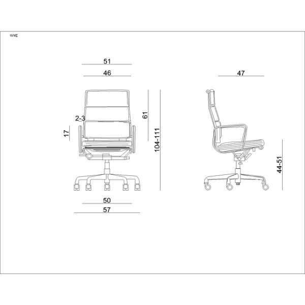 Fotel Wye HL skóra - Unique