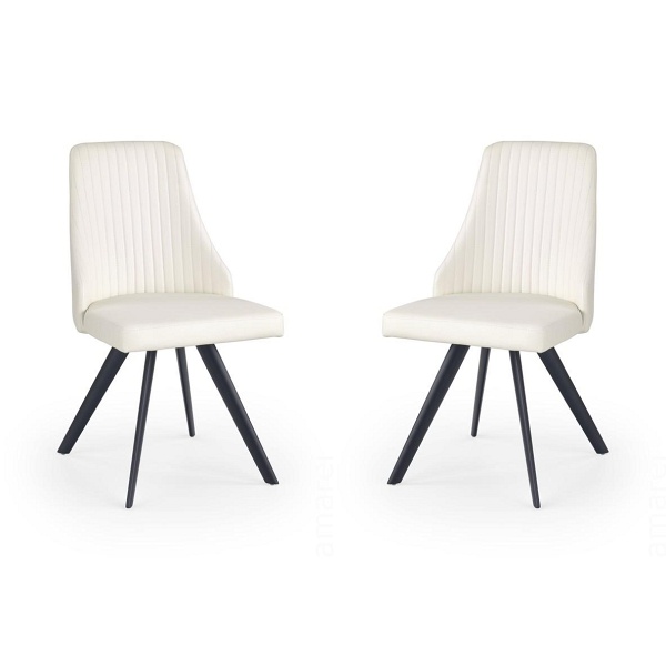 Dwa krzesła biało czarne - 9590