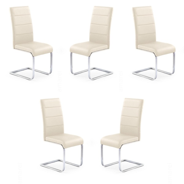 Pięć krzeseł ciemny krem - 1221