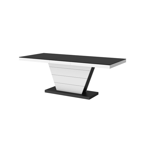 Stół Vega czarny Mat + biały Połysk - Hubertus Meble