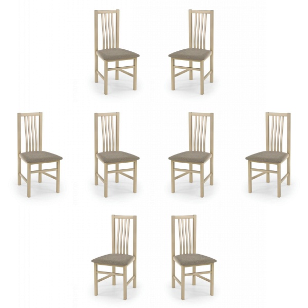 Osiem krzeseł dąb sonoma tapicerowanych - 1289