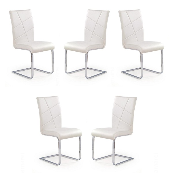 Pięć krzeseł białych - 4900