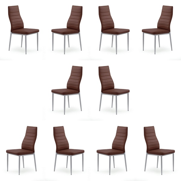 Dziesięć krzeseł ciemno brązowych - 2021