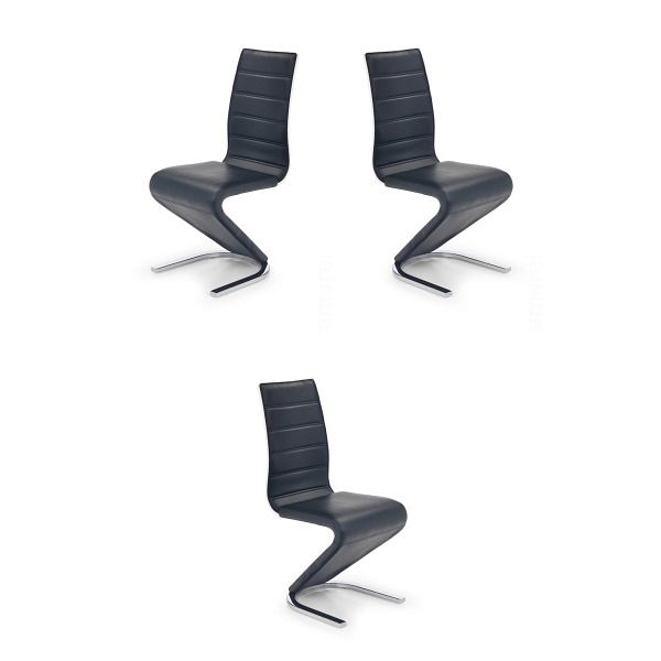 Trzy krzesła czarne - 7466