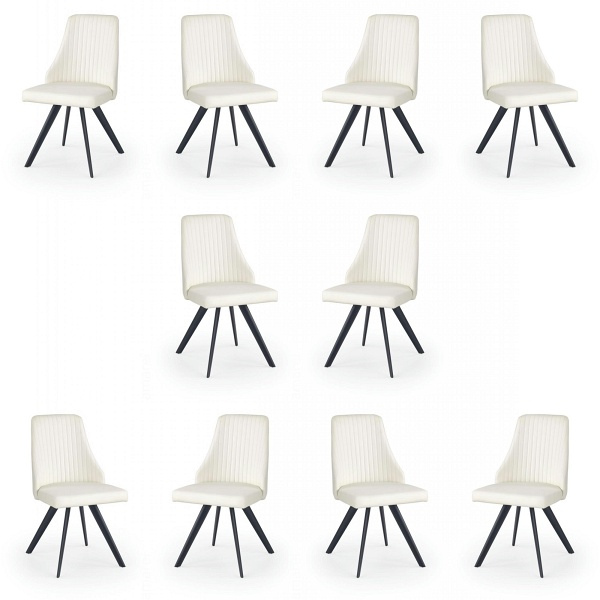 Dziesięć krzeseł biało czarnych - 9590