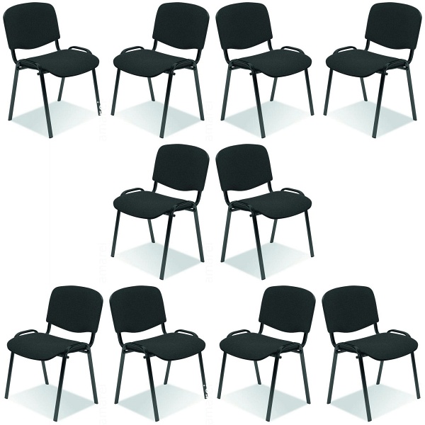 Dziesięć krzeseł ciemno szarych - 0387