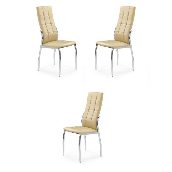 Trzy krzesła beżowe - 0046